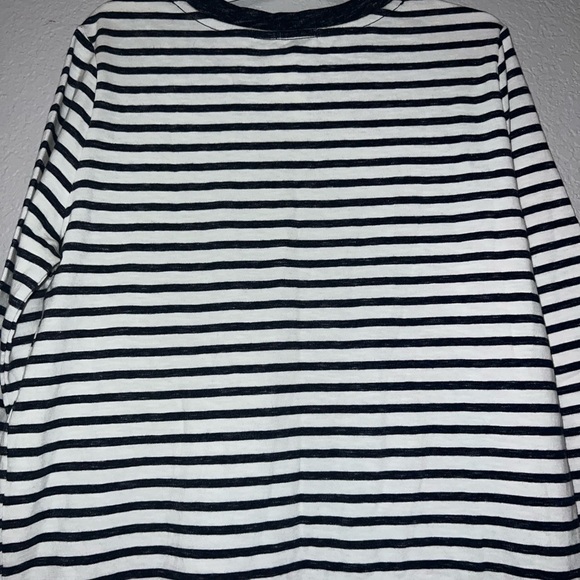 Gap Women Black and White Stripe Long Sleeve Maxi Dress - Picture 5 of 8
